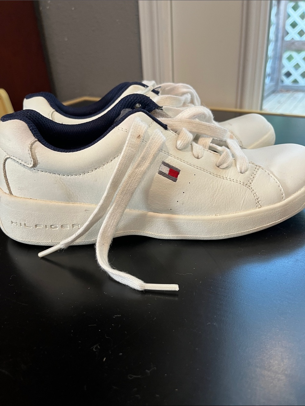 Tommy Hilfiger White Sneakers with Navy Lining